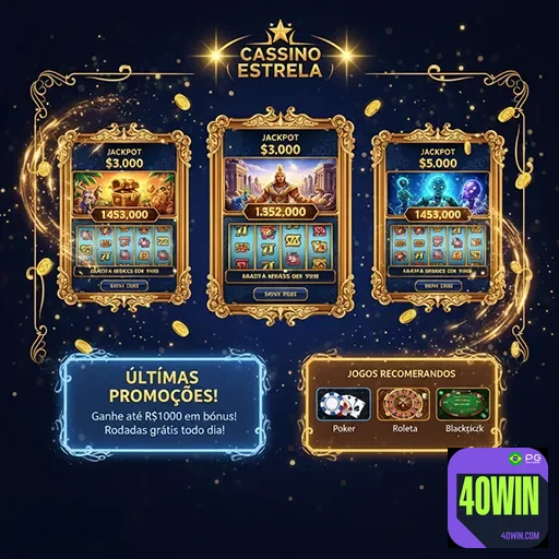 Imagem destacando a página inicial do 40win, site de apostas esportivas e cassino online