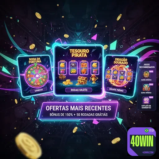Imagem do site 40win destacando o layout moderno da página inicial para soluções de sucesso